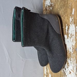 Women's By Sole Grey Wool Recork Felt Zip Boots Size 8